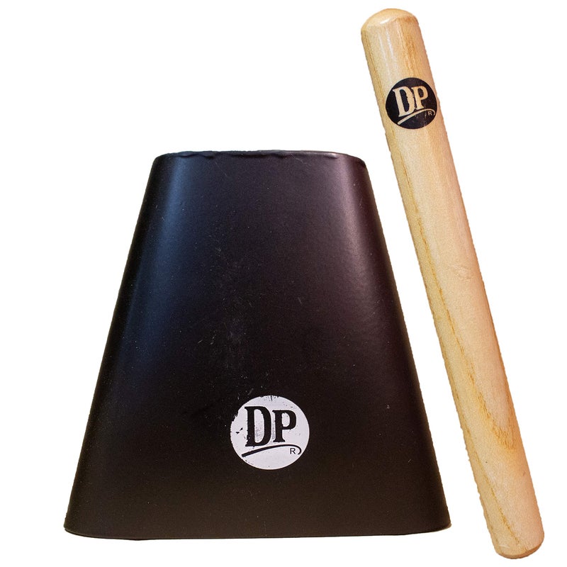 DP Music 5 Inch Metal Cow Bell Noise Maker with Beater - Cowbell for Sporting, Football Games, Events - Percussion Musical Instrument - Image 1